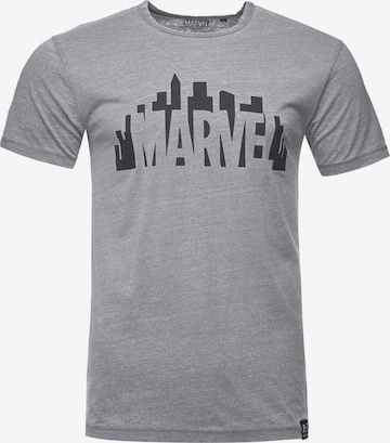 Recovered Shirt 'Marvel City' in Grijs: voorkant