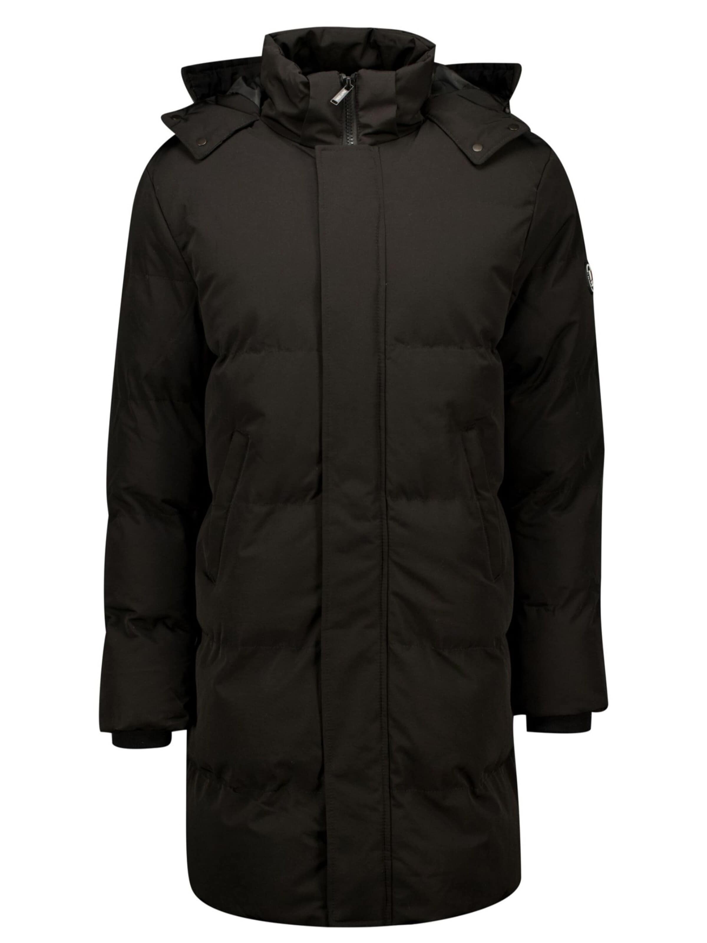 Parka mi-saison Deeluxe en noir : devant