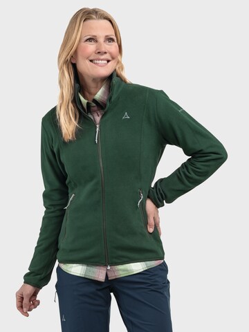 Schöffel Functionele fleece jas in Groen: voorkant
