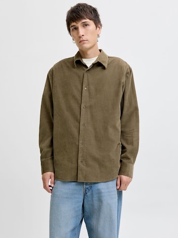 JACK & JONES - Ajuste confortable Camisa en verde: frente