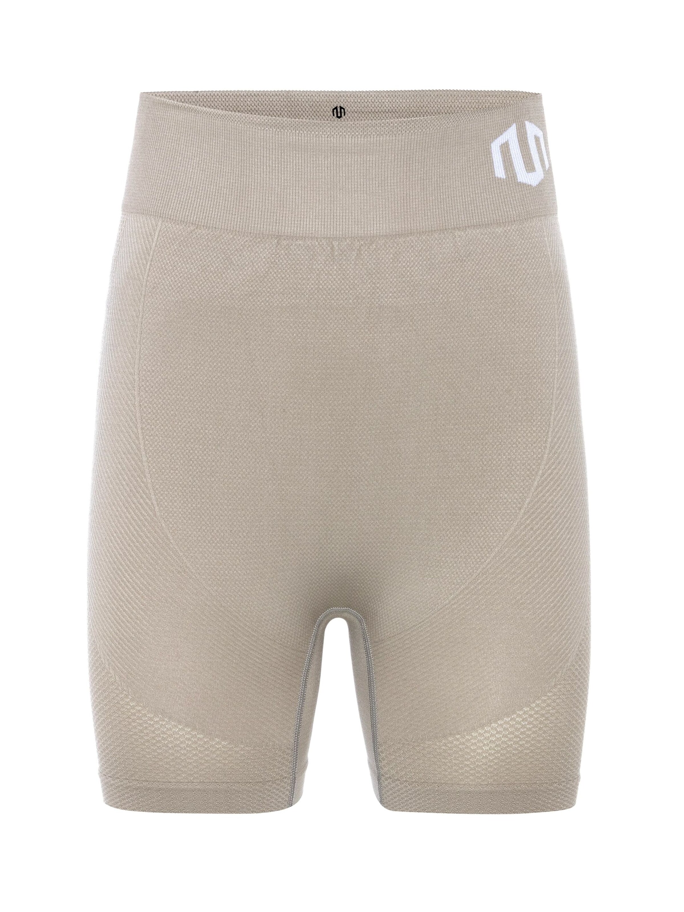 Skinny Pantaloni sportivi 'Naikan' di MOROTAI in beige: frontale