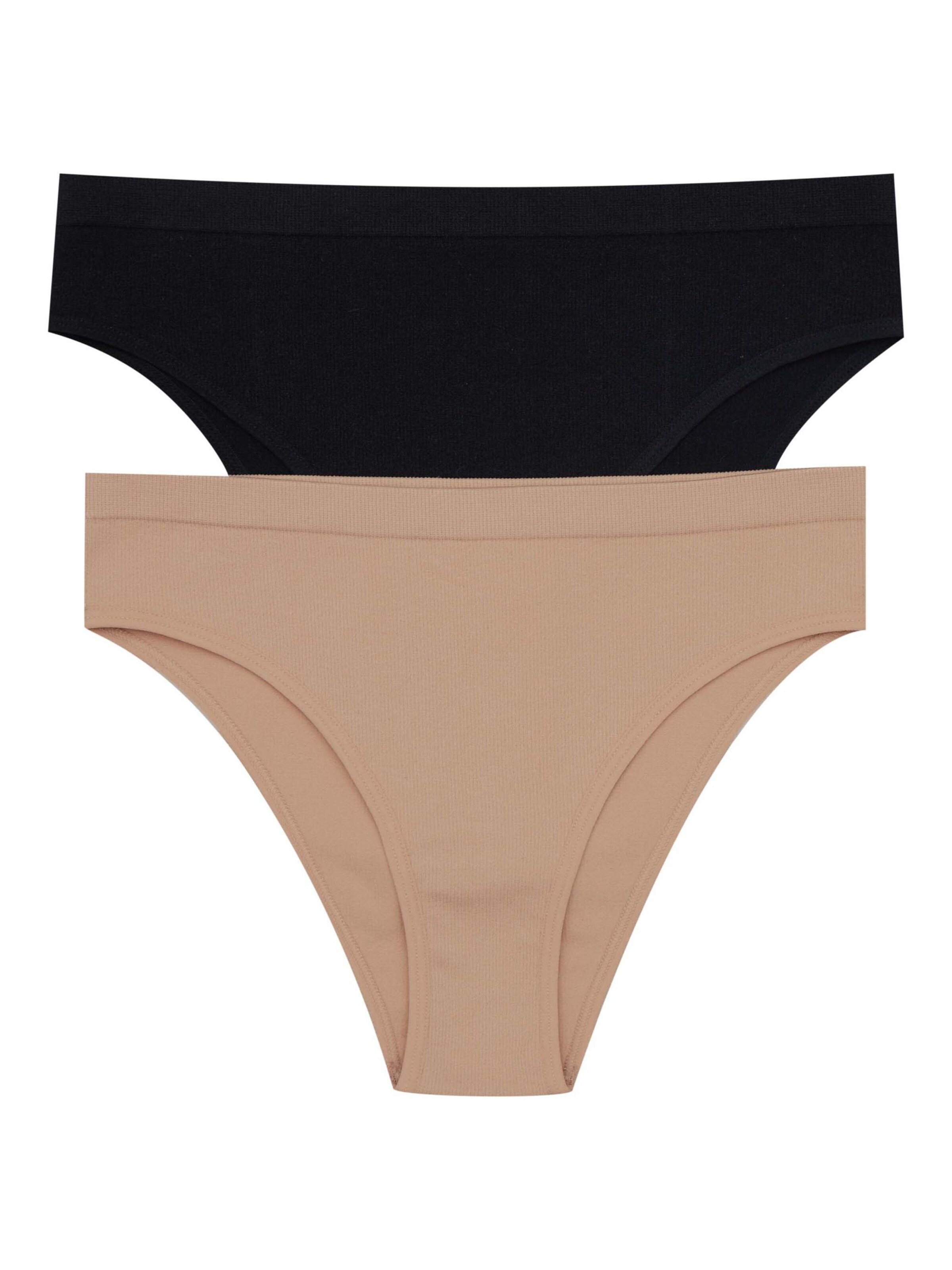 Henderson Panty 'Brasil Slip Arleen im 2er Pack, hohe Leibhöhe, gerippter Stoff XL'‌‌‌‌‌‌‌‌‌ in Mischfarben: Vorderseite