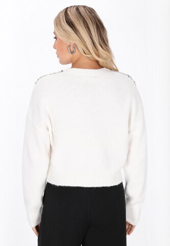 faina Gebreid vest 'Fashion Look' in Wit