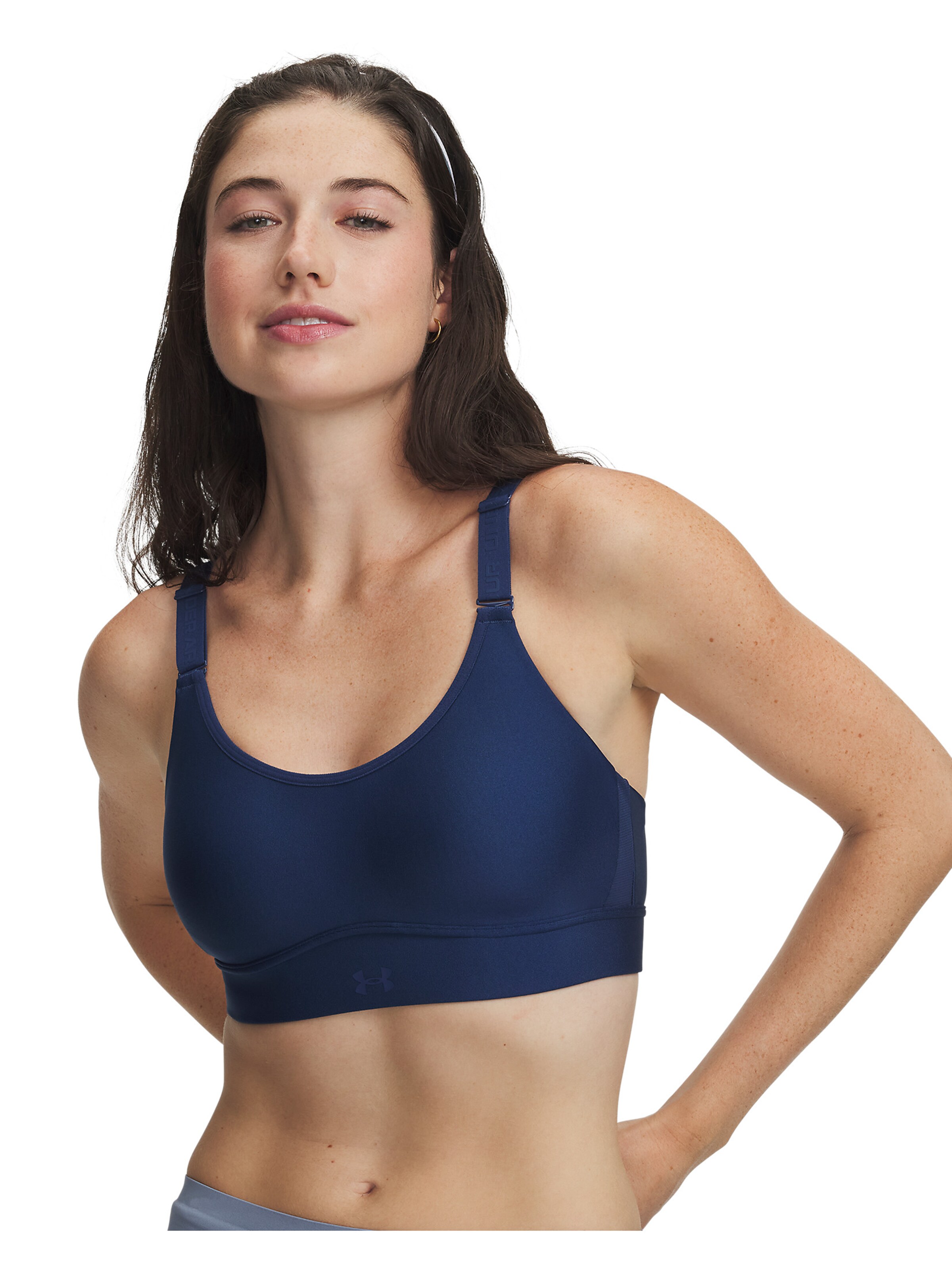 UNDER ARMOUR Bustier Sport-BH 'Infinity 2.0' in Blau: Vorderseite