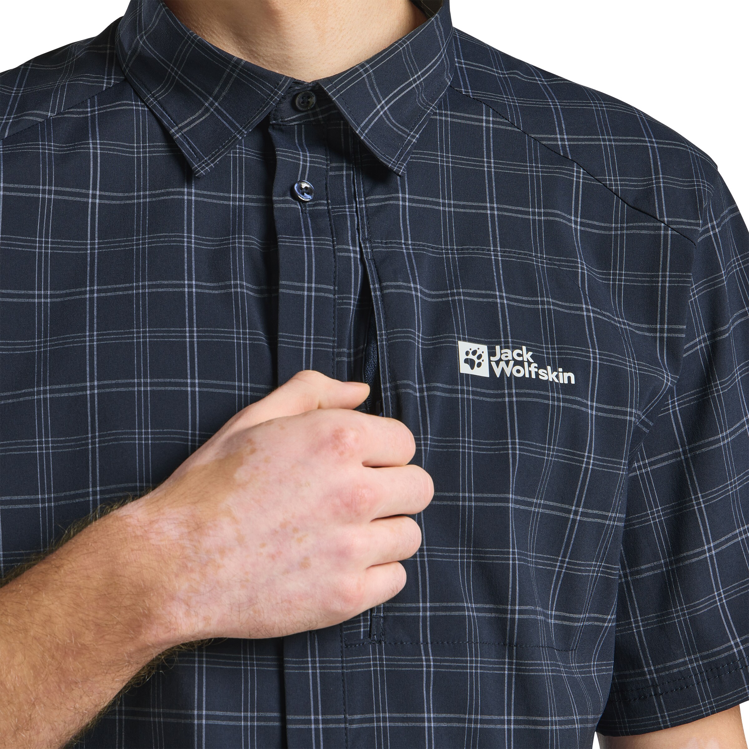 JACK WOLFSKIN Regular fit Functioneel overhemd in Blauw