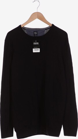 s.Oliver Sweatshirt & Zip-Up Hoodie in XL in Black: front