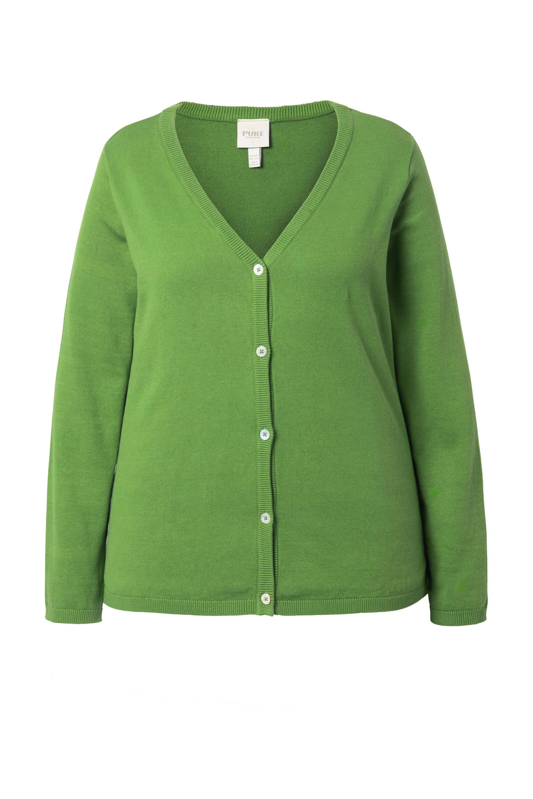 Ulla Popken Strickjacke in Grün: Vorderseite