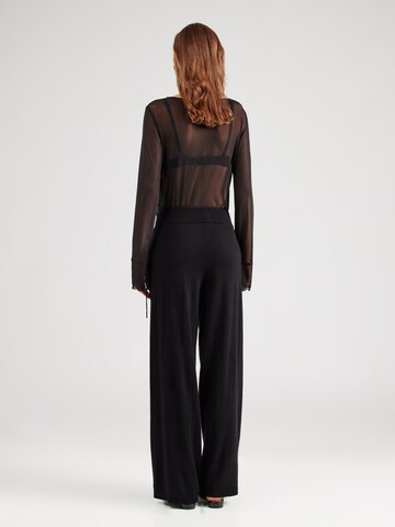 SELECTED FEMME Wide leg Broek 'SLFHELLA' in Zwart