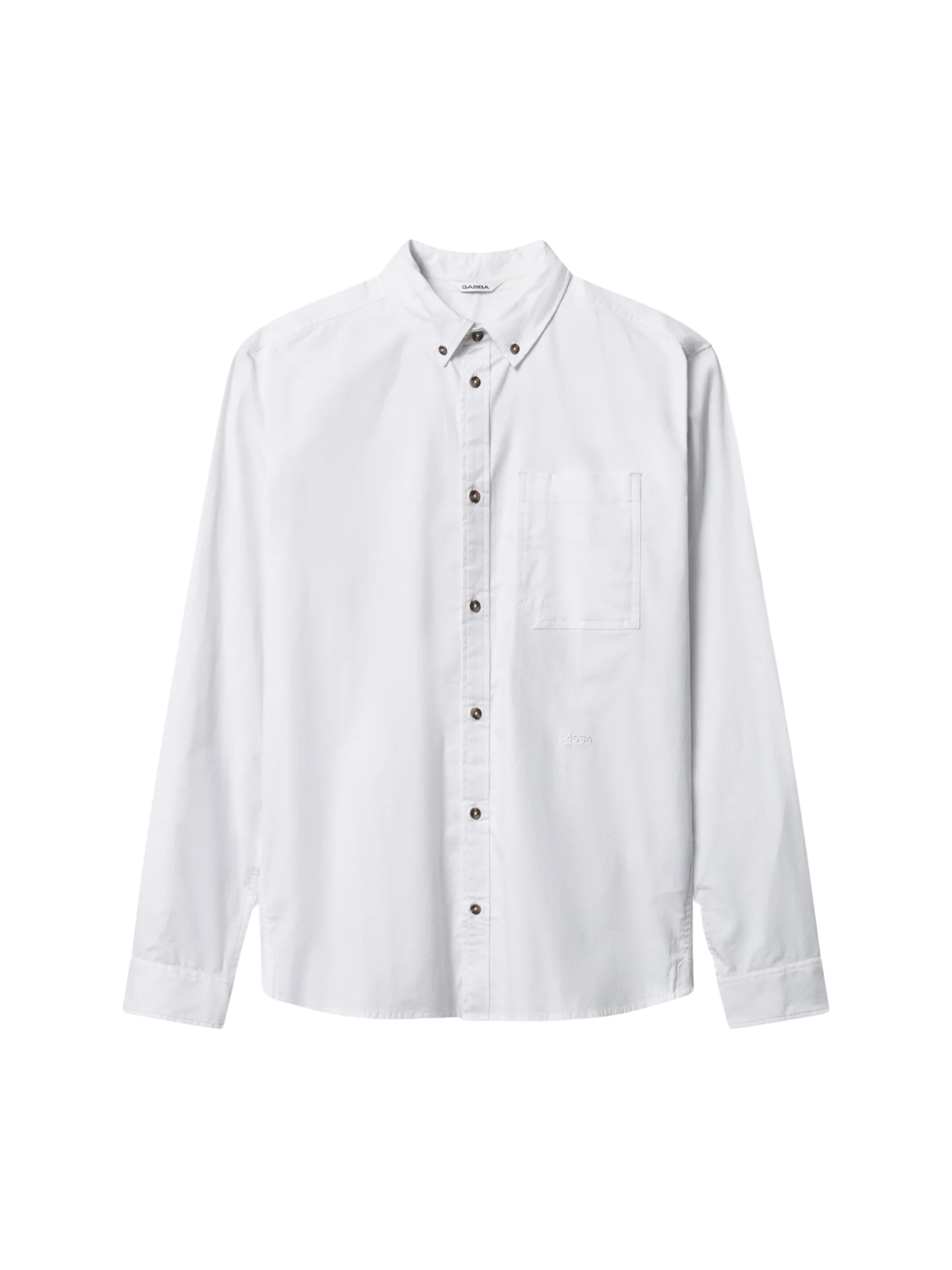 GABBA Overhemd 'Bent Reg Ox' in Wit: voorkant