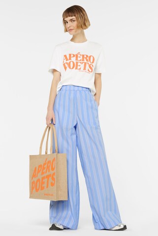 SENSES.THE LABEL Regular Gestreifte Hose PEL:LE im Pyjama-Stil in Blau