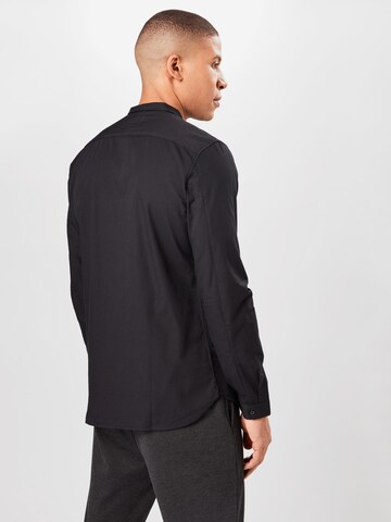 NOWADAYS Slim Fit Hemd in Schwarz