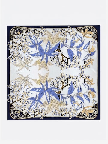 Vivi Idee Scarf 'Tropische-Blätter' in Blue: front