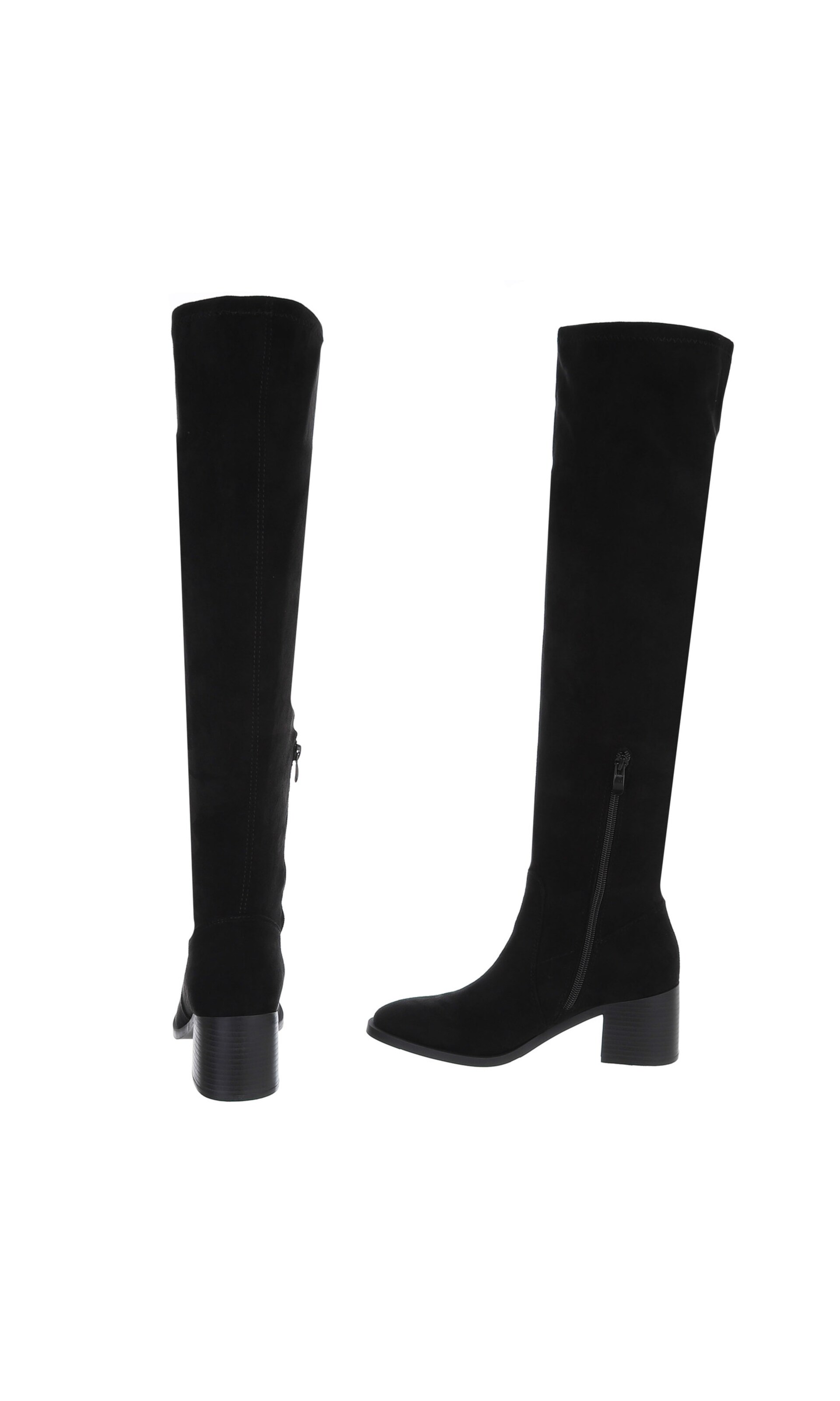 Ital-Design Overknees in Schwarz