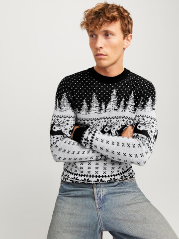 Pull-over 'JJXmas Gabriel' JACK & JONES en blanc