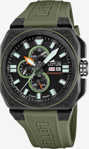Montre à affichage analogique Lotus en vert : devant