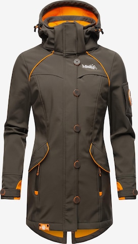 MARIKOO Weatherproof jacket 'Soulinaa' in Brown: front