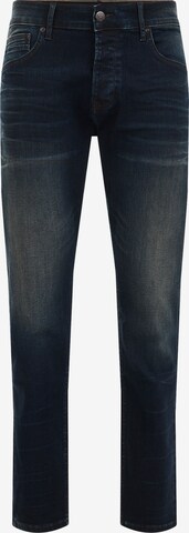 WE Fashion Slimfit Jeans in Blauw: voorkant