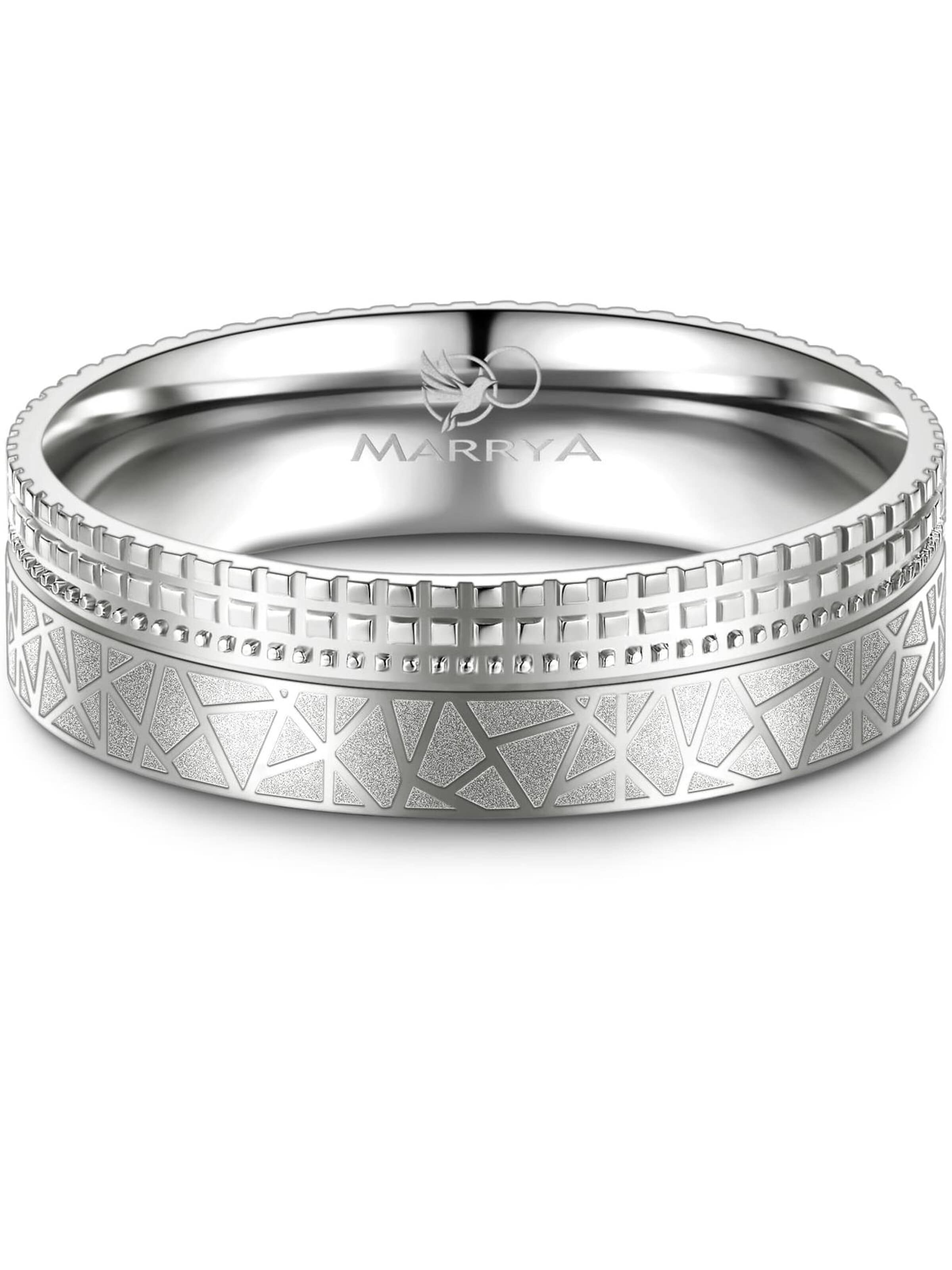 MARRYA Ring 'MARRYA ES-38 Ehering aus Edelstahl - Silberfarben' i silver
