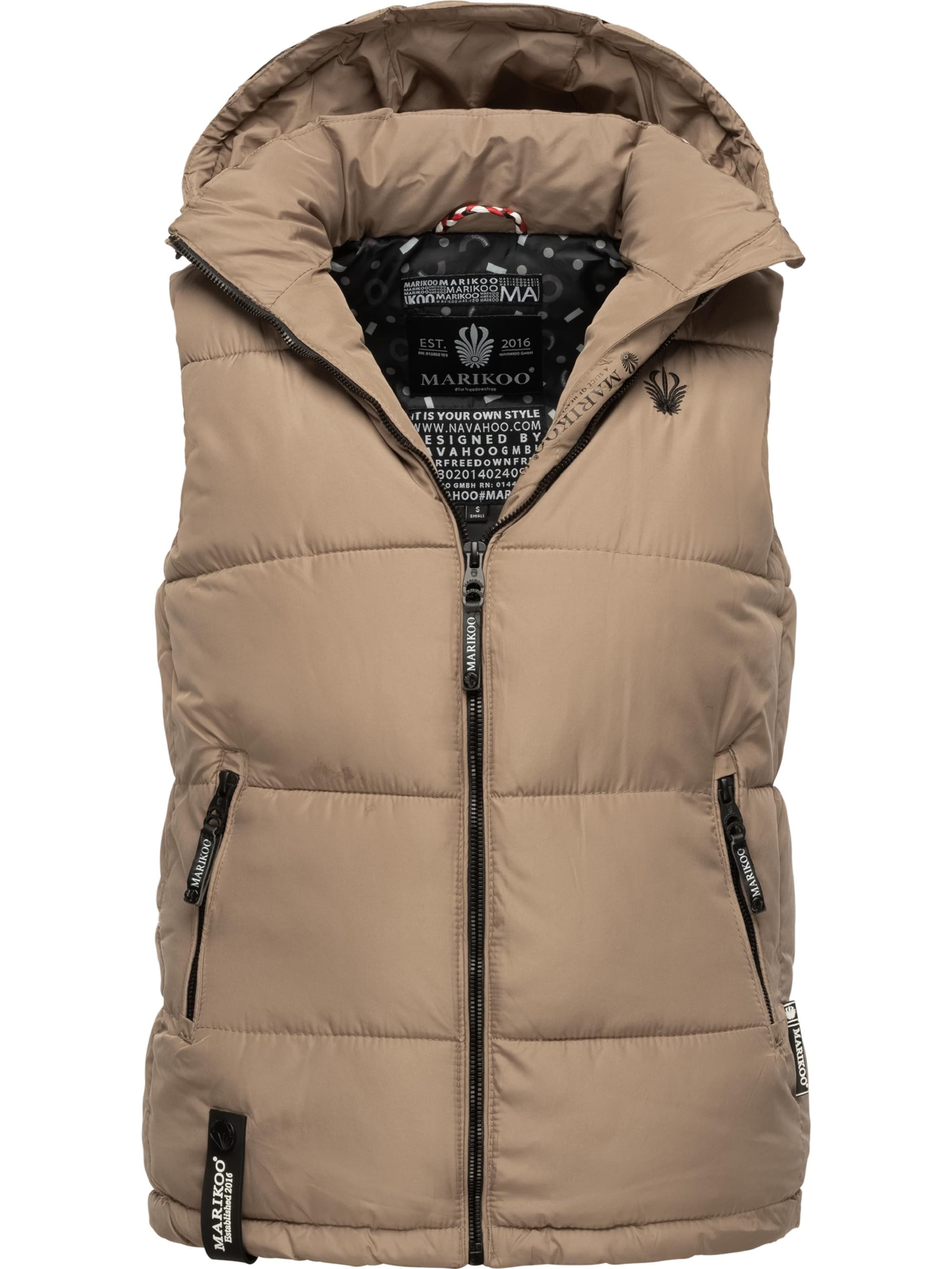 Gilet 'Eisflöckchen' MARIKOO en marron : devant