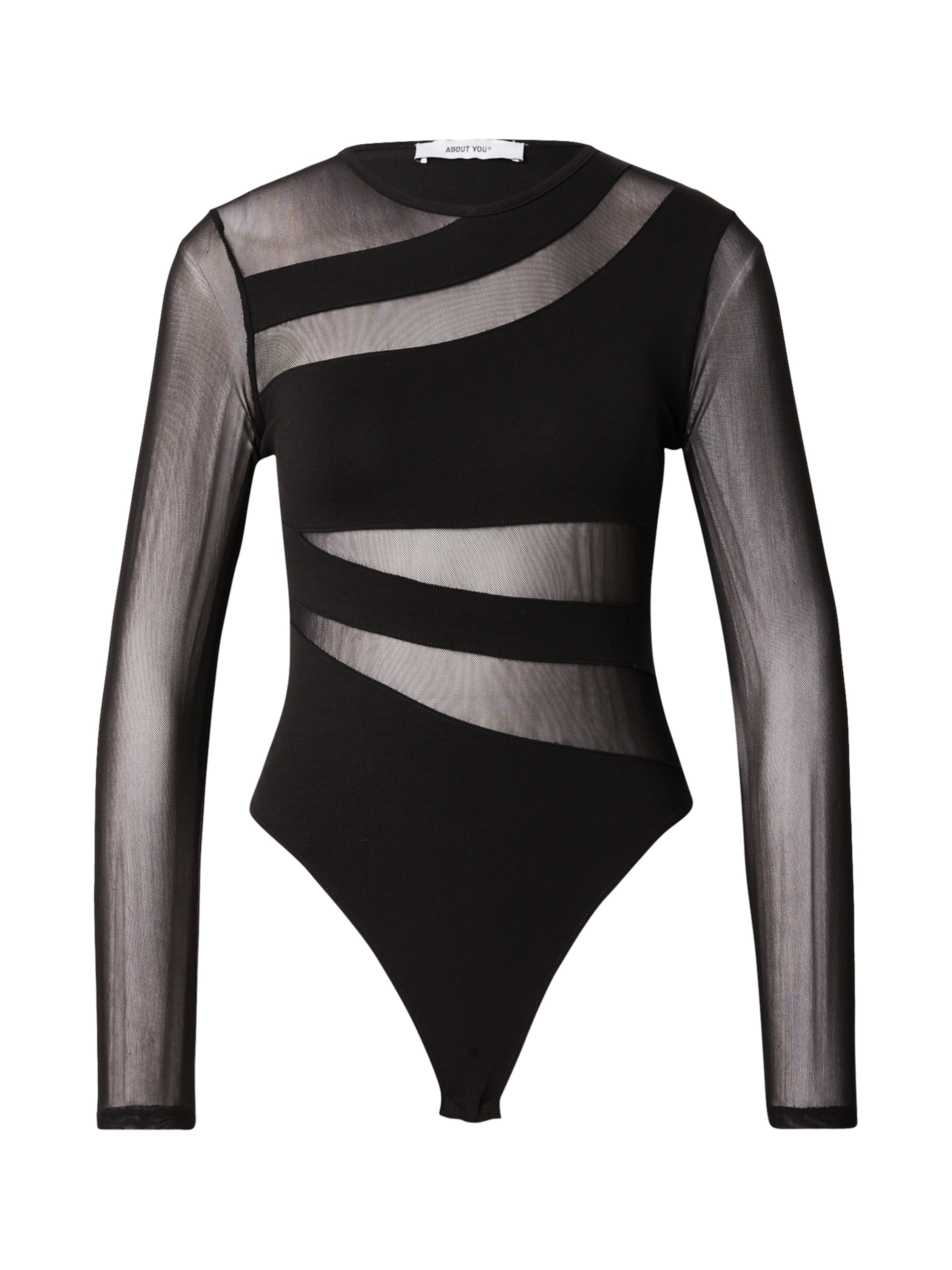 ABOUT YOU Košeľové body 'Rylan' - Čierna: predná strana