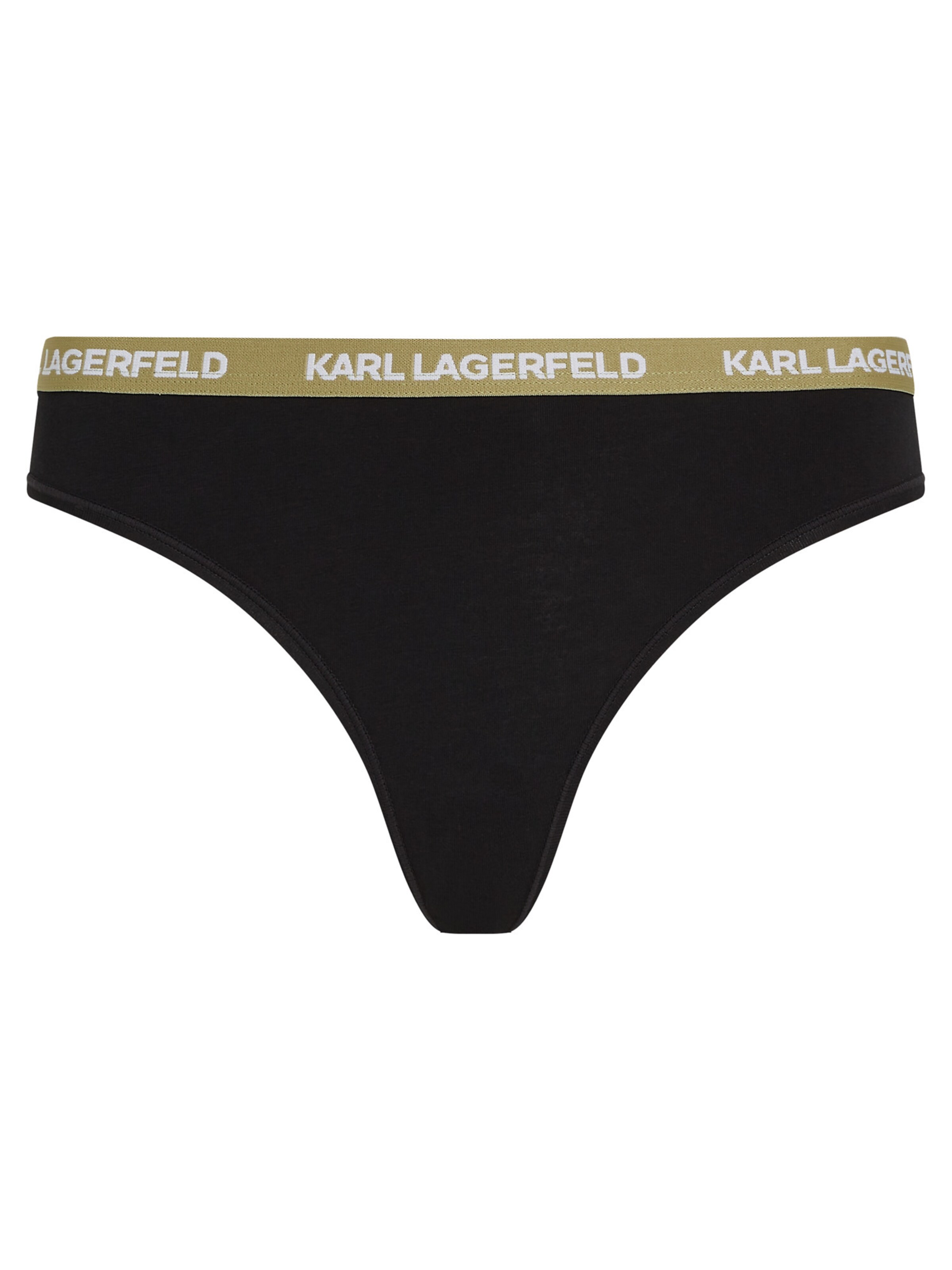 Tanga de la Karl Lagerfeld pe negru: față