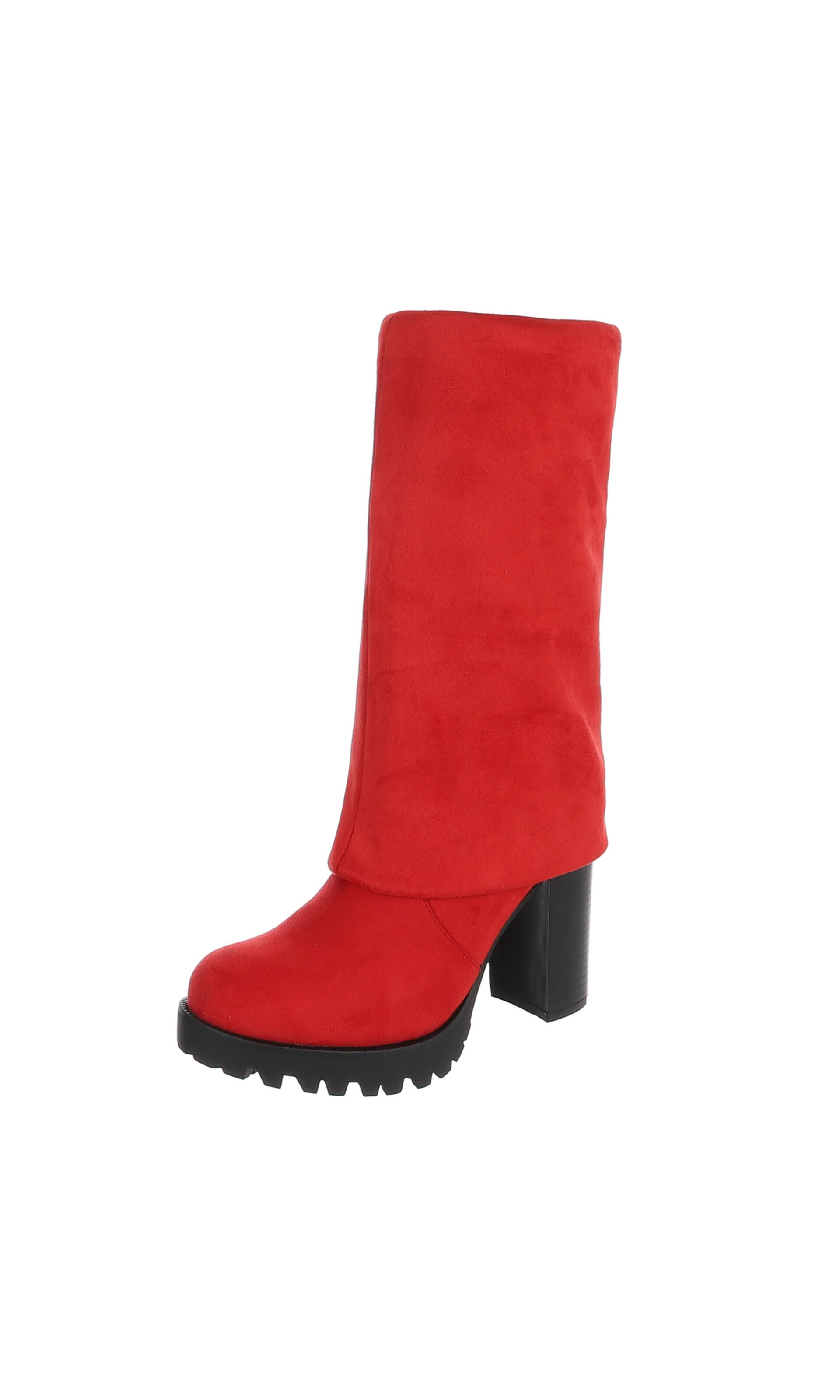 Ital-Design Overknees in Rot