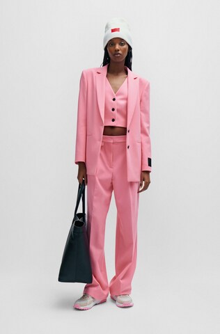 HUGO Wide leg Pleat-Front Pants 'Helepher' in Pink