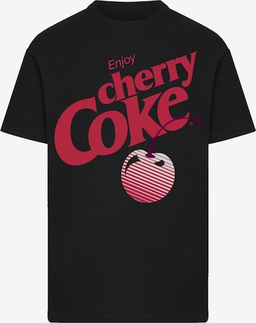 T-Shirt 'Coca Cola Enjoy Cherry Coke' F4NT4STIC en noir : devant
