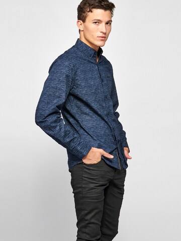 KOROSHI Slim fit Overhemd in Blauw