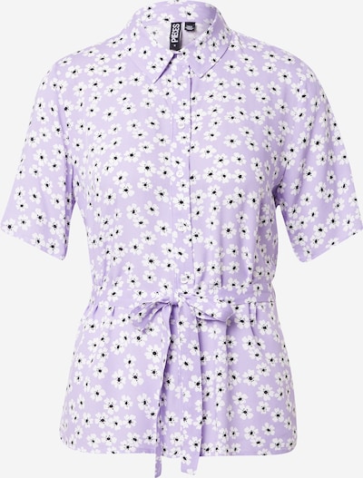 PIECES Blouse 'Maiken' in marine blue / Orchid / White, Item view