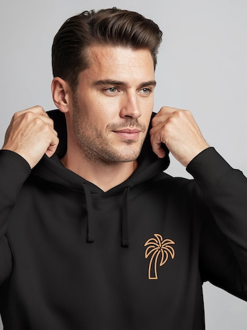 Neverless Sweatshirt 'Palm Lineart Logo' in Black