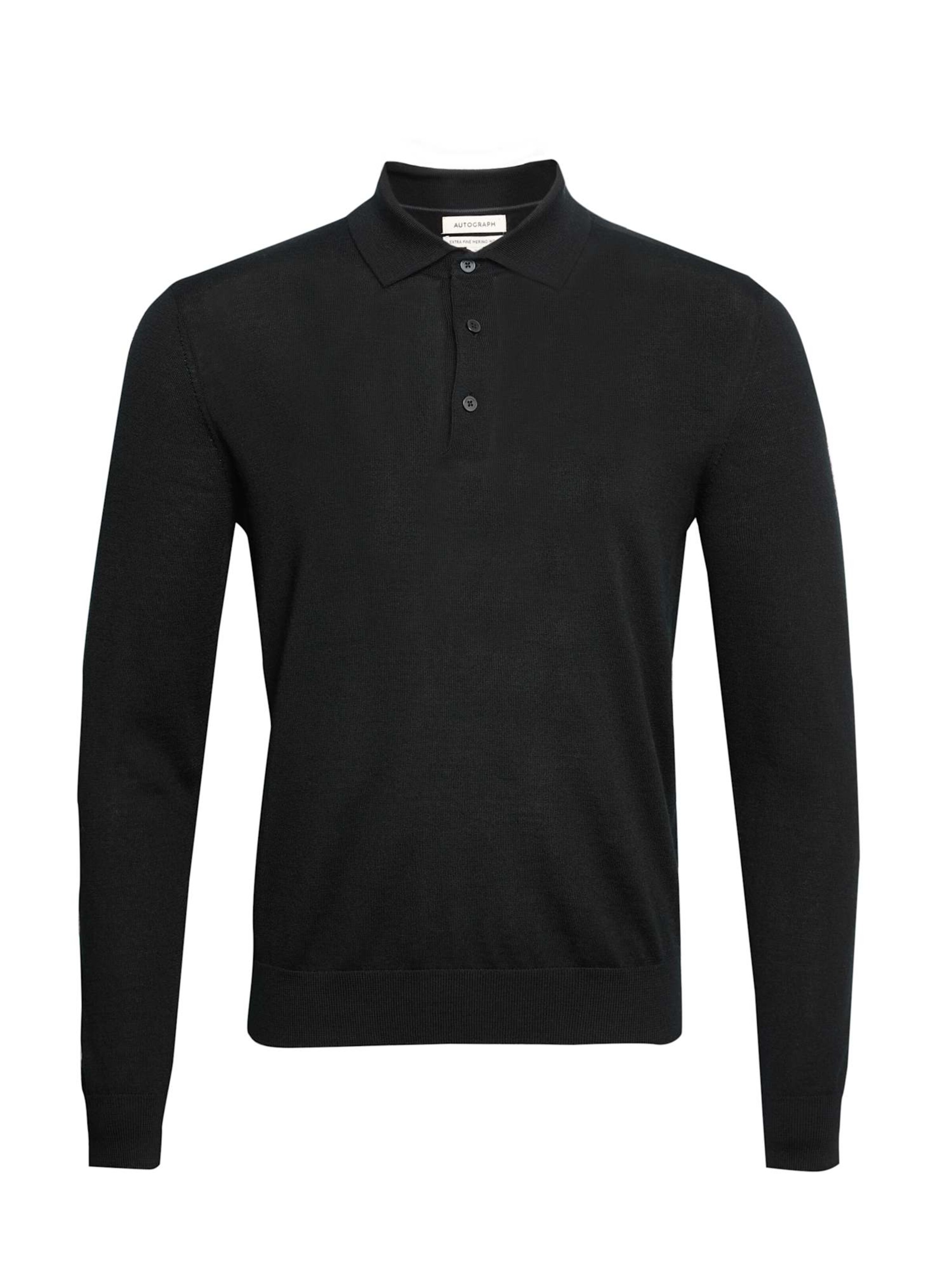 Marks & Spencer Shirt in Zwart: voorkant
