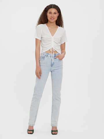 VERO MODA Shirt 'Plisa' in Weiß