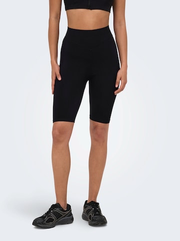 ONLY PLAY Skinny Športne hlače 'ONPEDDA' | črna barva: sprednja stran