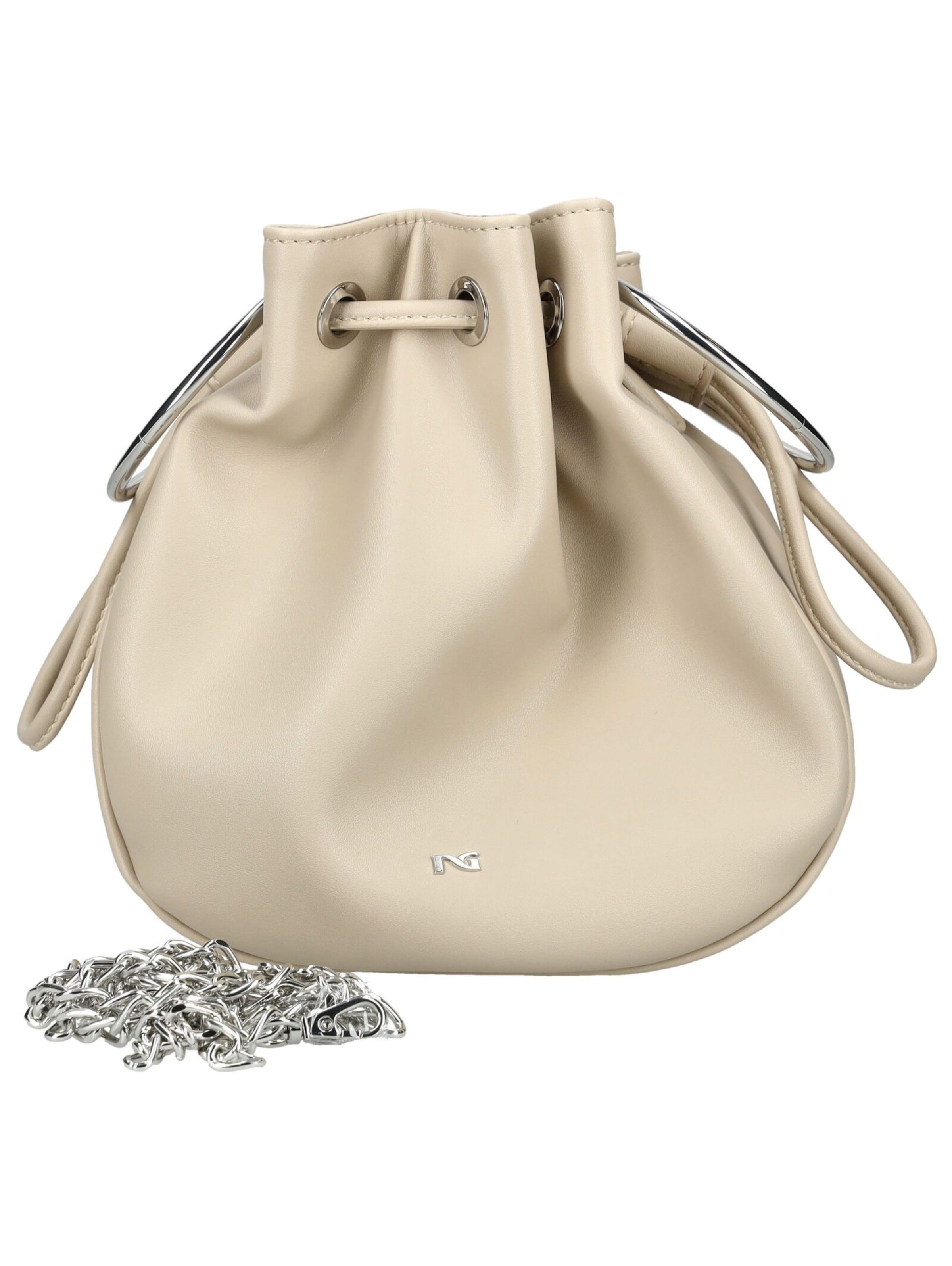 Borsa a sacco di Nero Giardini in beige: frontale