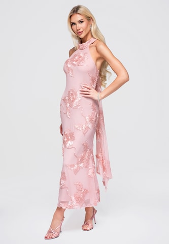 Robe de soirée Ombre en rose : devant