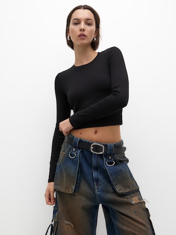 Pull&Bear Koszulka w kolorze czarny: przód