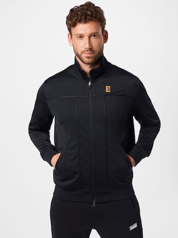 NIKE Athletic Jacket in Black: front