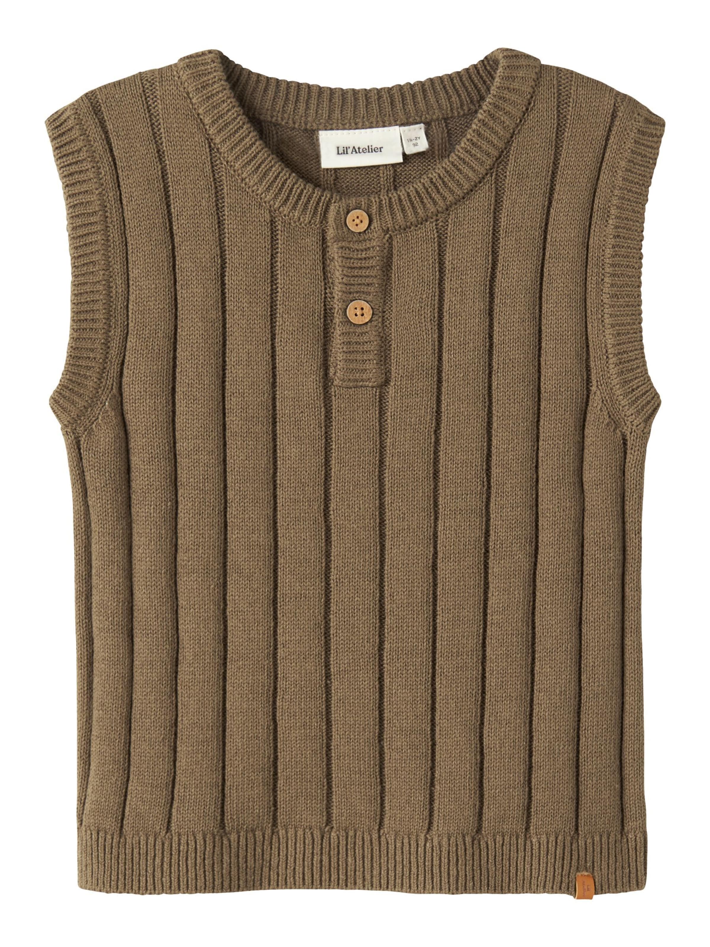 Lil'Atelier Bodywarmer in Groen: voorkant