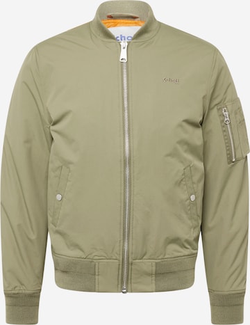 Veste mi-saison Schott NYC en vert : devant