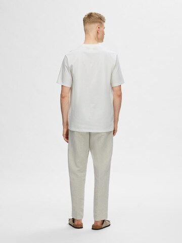 SELECTED HOMME T-Shirt 'SAUL' in Beige