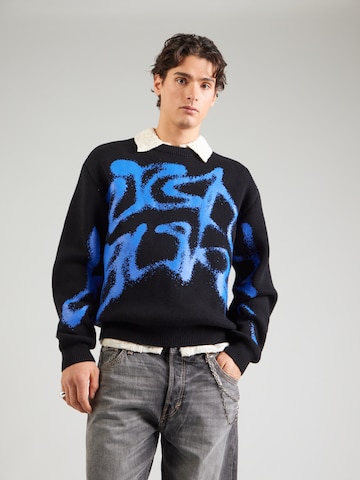 WEEKDAY Sweter 'Emilio' w kolorze czarny: przód