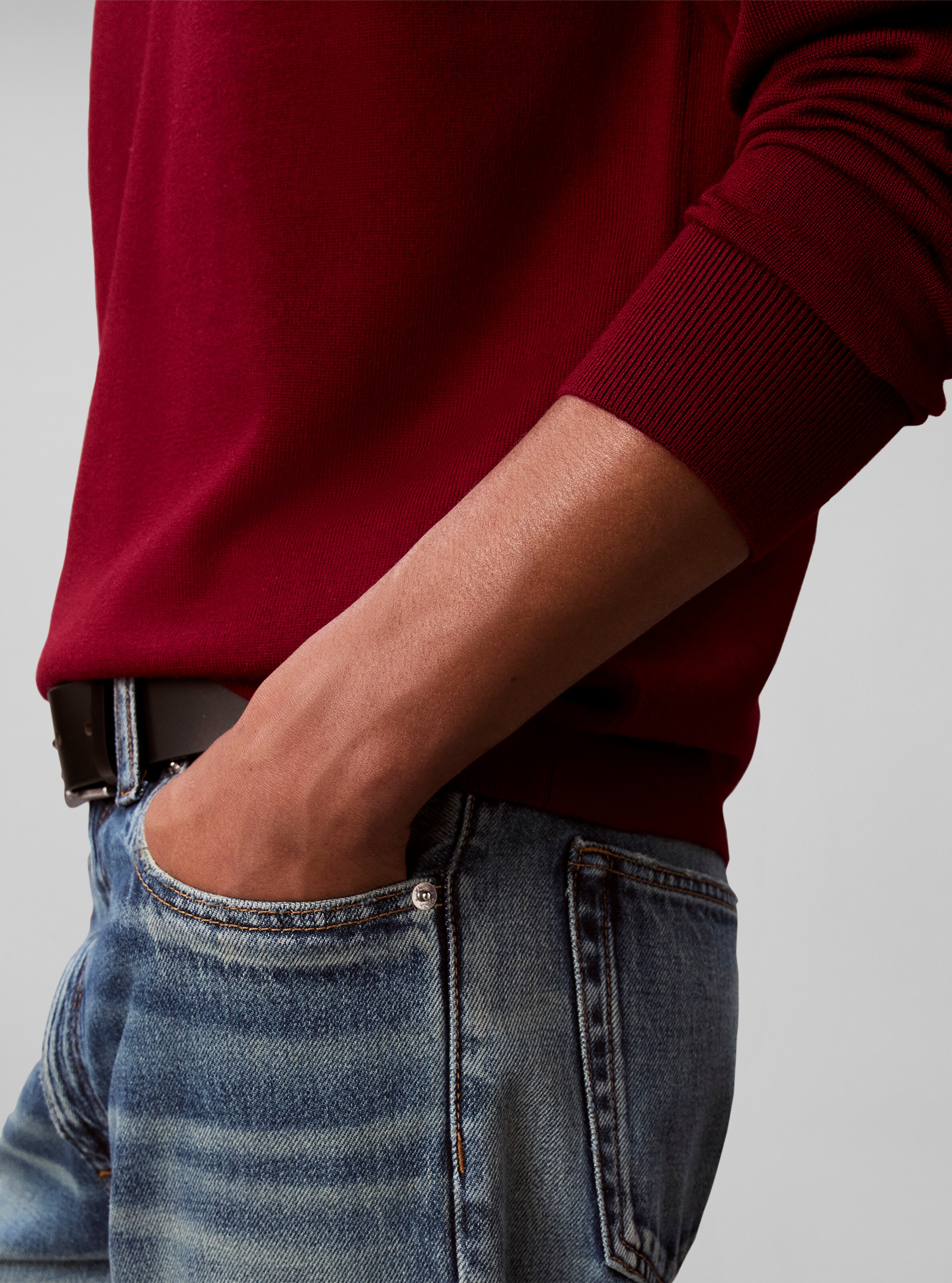Calvin Klein Regular Trui in Rood