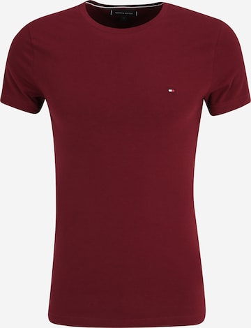 Coupe slim T-Shirt TOMMY HILFIGER en rouge : devant