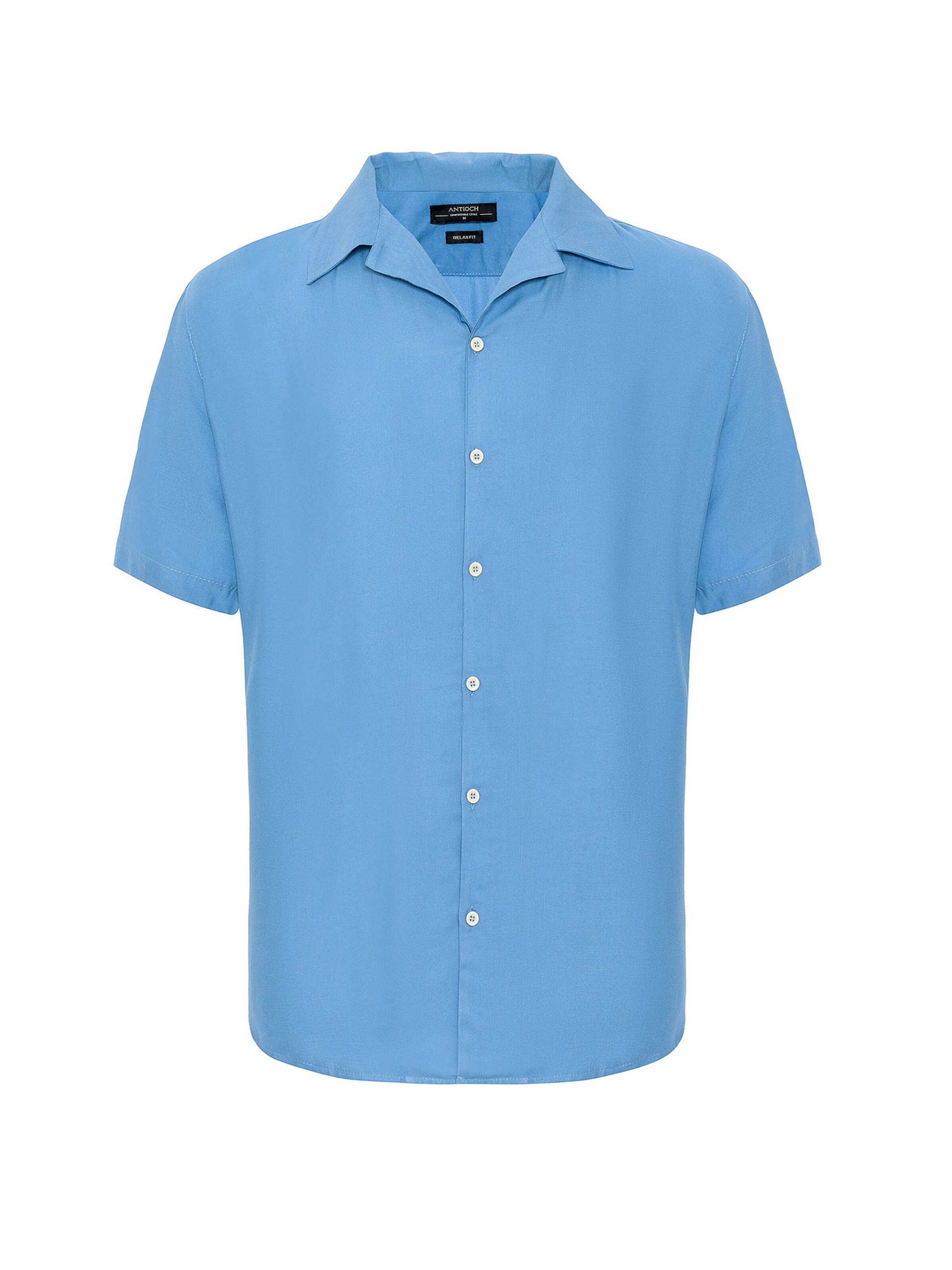 AntiochRegular Fit Košulja - plava boja: prednji dio