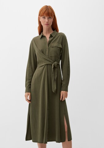 s.Oliver Shirt Dress in Green: front