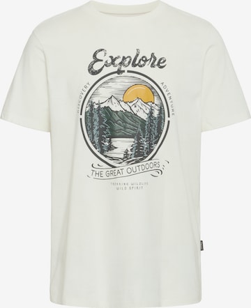 Tricou 'BHKEVO' de la BLEND pe alb: față