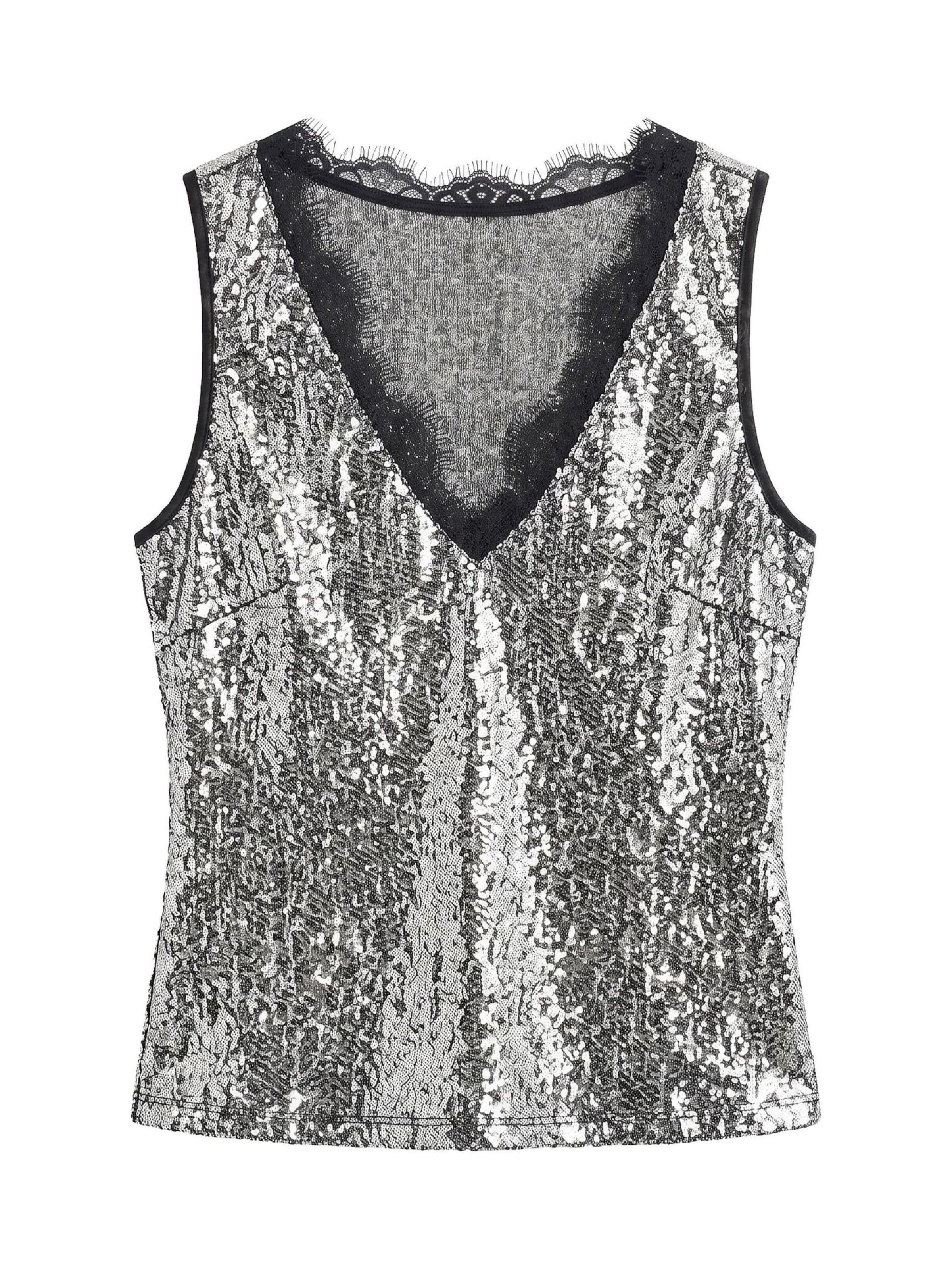 Friends Like These Top in Silver: front