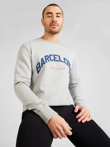 AÉROPOSTALE Sweatshirt 'BARCELONA' in Grey: front