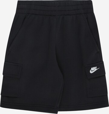 Nike Sportswear Štandardný strih Nohavice 'CLUB FLC' - Čierna: predná strana